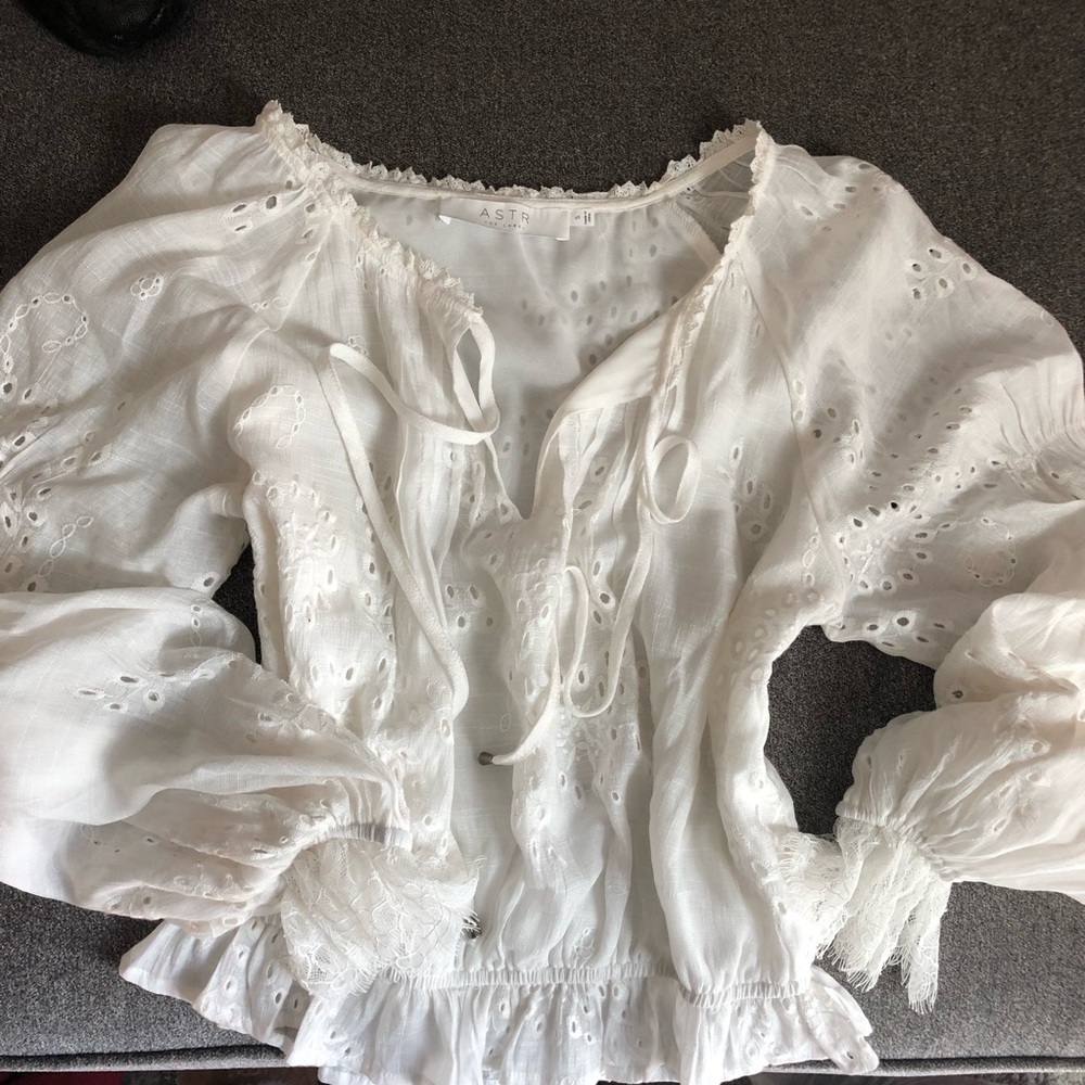 ASTR Lennon eyelet blouse